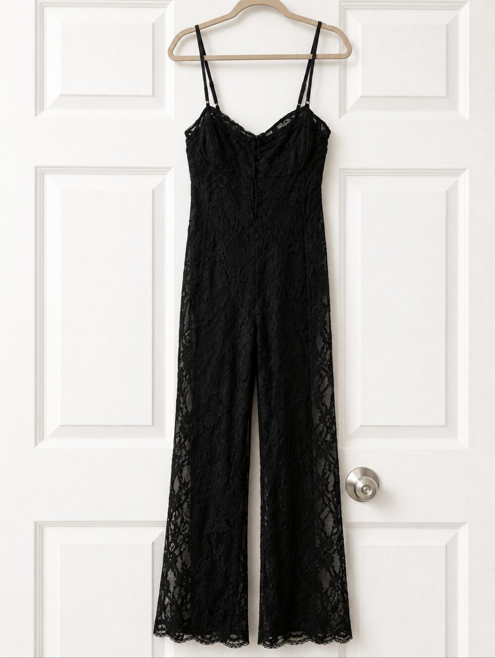 PrettyLittleThing Black Lace Evening Jumpsuit